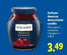 Lidl Italiamo Amarene denocciolate candite offerta