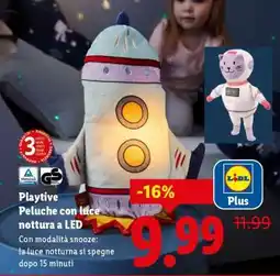 Lidl Playtive Peluche con luce notturna a LED offerta