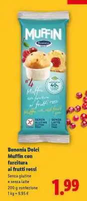 Lidl Bononia Dolci Muffin con farcitura ai frutti rossi offerta