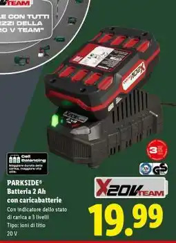 Lidl PARKSIDE Batteria 2 Ah con caricabatterie offerta