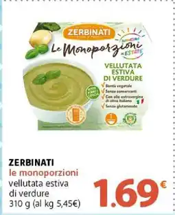 Famila ZERBINATI le monoporzioni vellutata estiva di verdure offerta