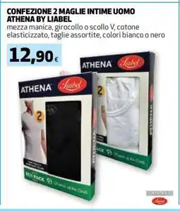 Coop CONFEZIONE 2 MAGLIE INTIME UOMO ATHENA BY LIABEL offerta
