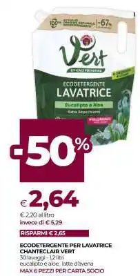 Coop ECODETERGENTE PER LAVATRICE CHANTECLAIR VERT offerta
