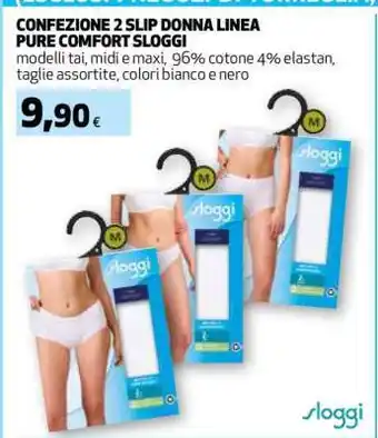 Coop Confezione 2 slip donna linea Pure Comfort Sloggi offerta
