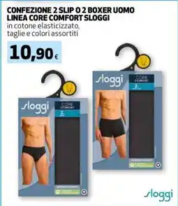 Coop CONFEZIONE 2 SLIP O 2 BOXER UOMO LINEA CORE COMFORT SLOGGI offerta