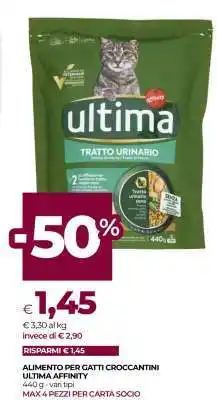 Coop ALIMENTO PER GATTI CROCCANTINI ULTIMA AFFINITY offerta