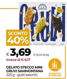 Coop GELATO STECCO MINI GRUVI SAMMONTANA offerta