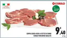 Conad Coppa senza osso a fette di suino Conad Percorso Qualità offerta