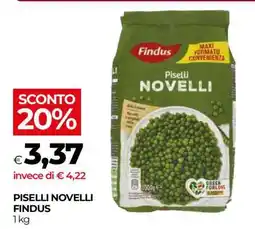 Coop Piselli Novelli Findus offerta
