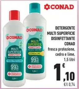 Conad DETERGENTE MULTI SUPERFICIE DISINFETTANTE CONAD offerta