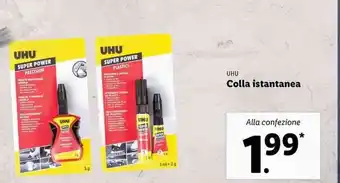 Lidl Uhu Colla instantanea offerta