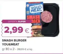 Oasi Smash burger YOU&MEAT offerta