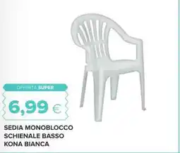 Oasi Sedia monoblocco schienale basso kona bianca offerta
