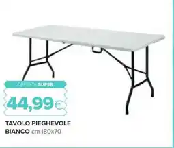 Oasi Tavolo pieghevole bianco cm 180x70 offerta