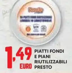 Pam Piatti fondi e piani riutilizzabili presto offerta