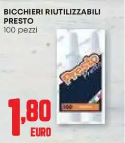 Pam Bicchieri riutilizzabili presto offerta