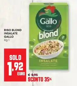 Pam Riso blond insalate gallo offerta