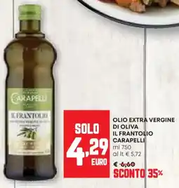 Pam Olio extra vergine di oliva il frantolio CARAPELLI offerta