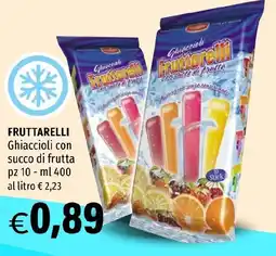 Hurrà FRUTTARELLI Ghiaccioli con succo di frutta offerta