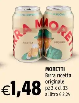 Hurrà MORETTI Birra ricetta originale offerta