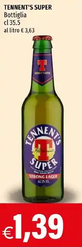 Hurrà TENNENT'S SUPER Bottiglia offerta