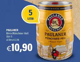 Hurrà PAULANER Birra Münchner Hell offerta