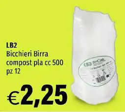 Hurrà LB2 Bicchieri Birra compost pla cc 500 offerta