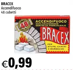 Hurrà BRACEX Accendifuoco 48 cubetti offerta