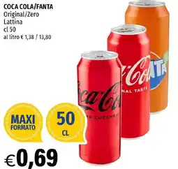 Hurrà COCA COLA/FANTA Original/Zero Lattina offerta