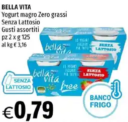 Hurrà BELLA VITA Yogurt magro Zero grassi Senza Lattosio Gusti assortiti offerta