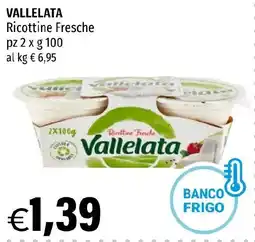 Hurrà VALLELATA Ricottine Fresche offerta