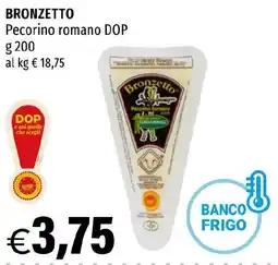 Hurrà BRONZETTO Pecorino romano DOP offerta