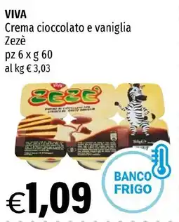 Hurrà VIVA Crema cioccolato e vaniglia Zezè offerta