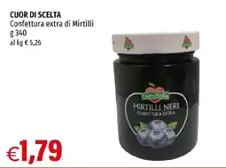 Hurrà CUOR DI SCELTA Confettura extra di Mirtilli offerta