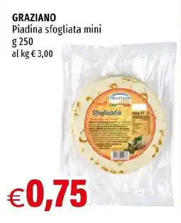 Hurrà GRAZIANO Piadina sfogliata mini offerta