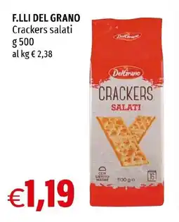 Hurrà F.LLI DEL GRANO Crackers salati offerta