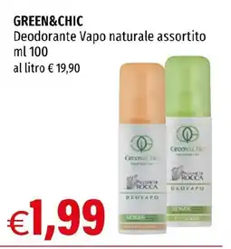 Hurrà GREEN&CHIC Deodorante Vapo naturale assortito offerta