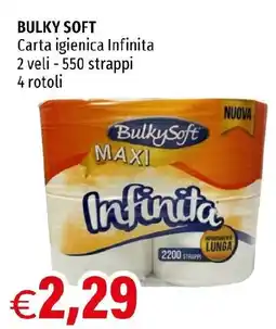 Hurrà BULKY SOFT Carta igienica Infinita 2 veli - 550 strappi offerta