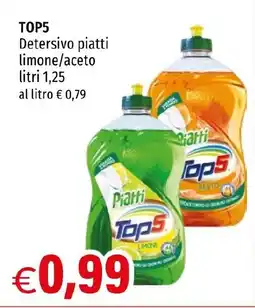 Hurrà TOP5 Detersivo piatti limone/aceto offerta