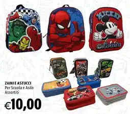 Hurrà ZAINI E ASTUCCI Per Scuola e Asilo Assortiti offerta