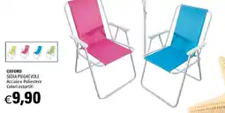 Hurrà OXFORD SEDIA PIEGHEVOLE Acciaio e Poliestere Colori assortiti offerta