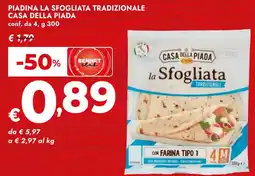 Bennet Piadina la sfogliata tradizionale CASA DELLA PIADA conf. da 4 offerta