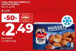 Bennet Linea fish bar surgelati CAPITAN FINDUS tipi vari offerta