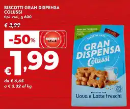 Bennet Biscotti gran dispensa COLUSSI tipi vari offerta