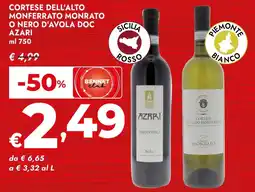 Bennet Cortese dell'alto monferrato monrato o nero d'avola doc AZARI offerta