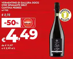 Bennet Vermentino di gallura docg 0789 spumante brut CANTINA PEDRES offerta