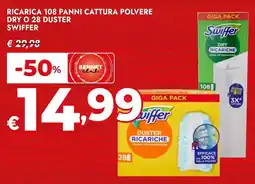Bennet Ricarica 108 panni cattura polvere dry o 28 duster SWIFFER offerta