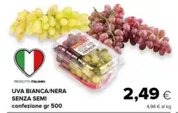 Tigre Uva bianca/nera senza semi offerta