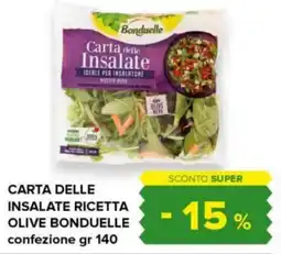 Tigre Carta delle insalate ricetta olive BONDUELLE offerta
