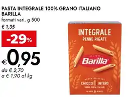 Bennet Pasta integrale 100% grano italiano BARILLA formati vari offerta